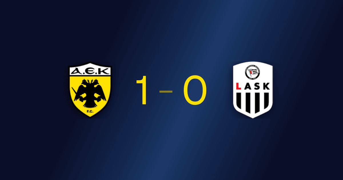 AEK Atenas 1-0 LASK: el gol de Razvan Marin marca el regreso griego a la elite europea
