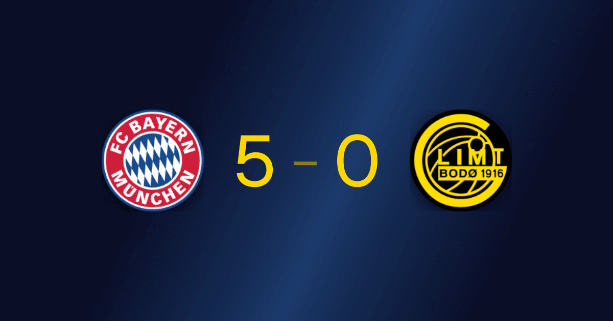 Bayern Múnich 5-0 Bodø/Glimt: doblete de Olisé encabeza una goleada en el Allianz Arena